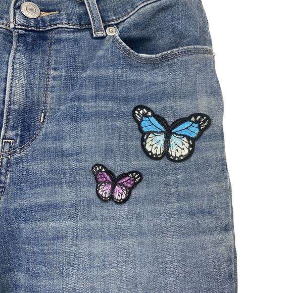 Levi’s Classic Boot butterfly Patches Denim Light Blue jeans Size 2 - Picture 7 of 13